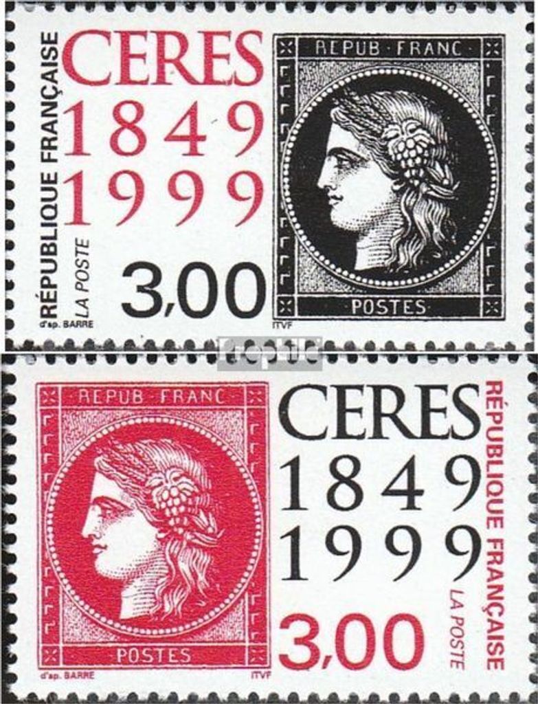 Briefmarken Frankreich 1999 Mi 3354-3355 (kompl.Ausg.) postfrisch Briefmarkenausstellung
