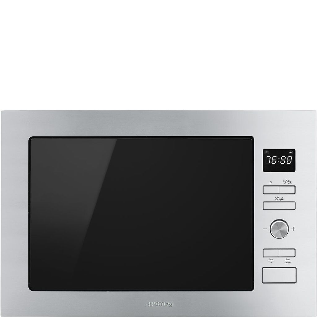 Smeg FMI425X Einbau-Mikrowelle mit Grill, 25 L, 900 W, Edelstahl