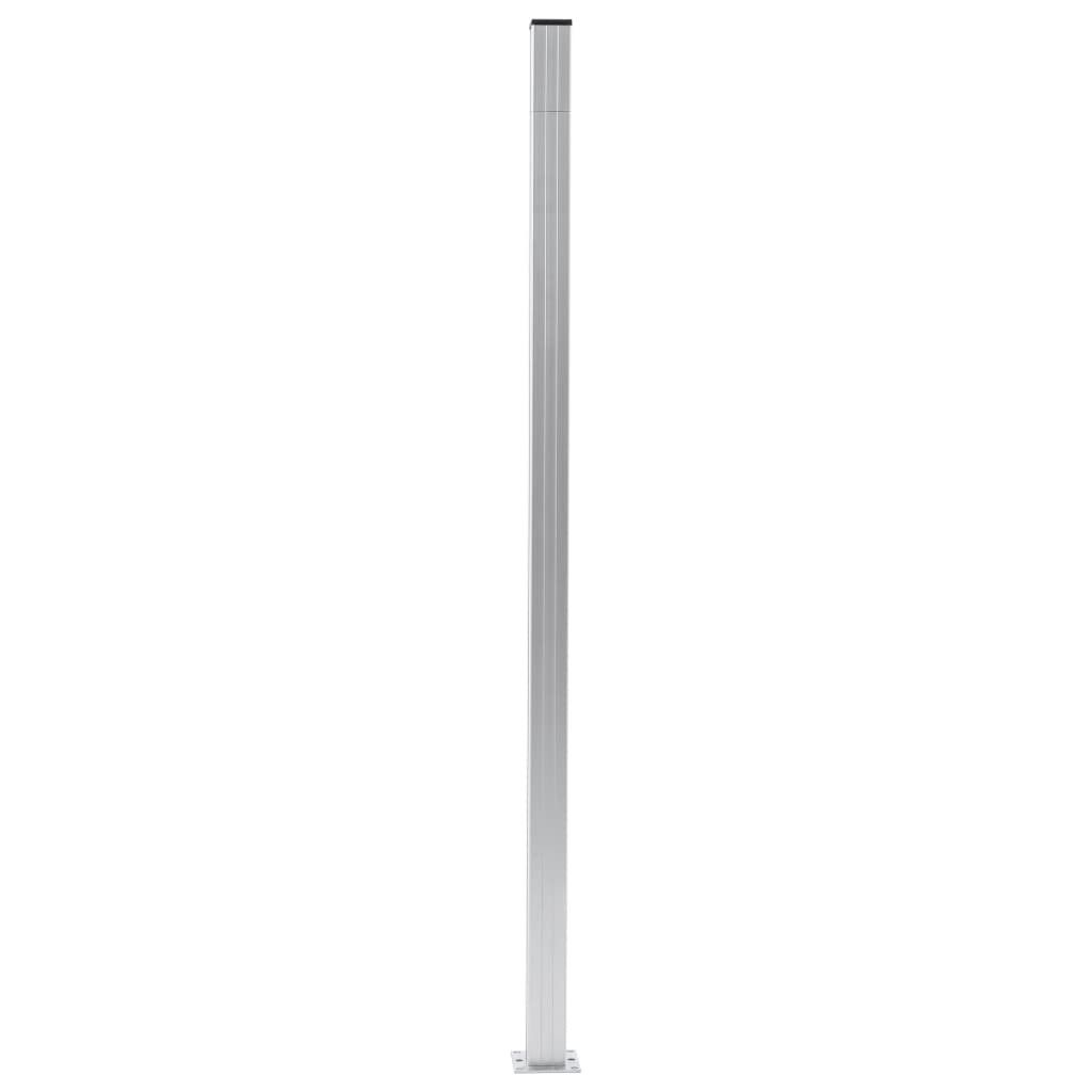 vidaXL Zaunpfosten 3 Stk. Aluminium 185 cm Produktbild 