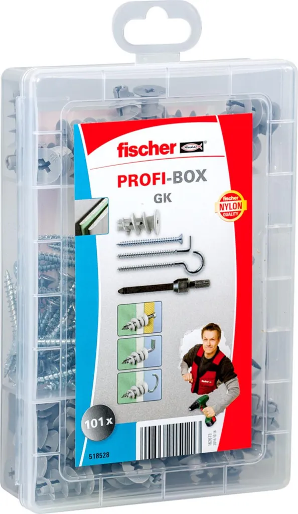 fischer 518528 Boîte de 50 chevilles nylon GK pour plaques de plâtre