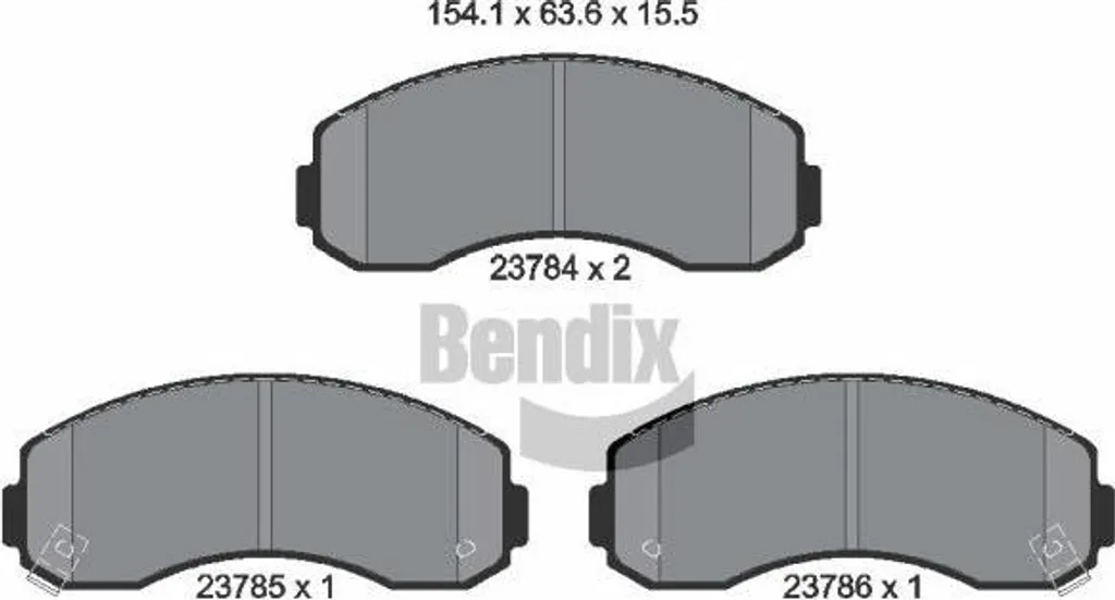 Plaquettes de frein BENDIX BPD2046, résout les vibrations sur Kia