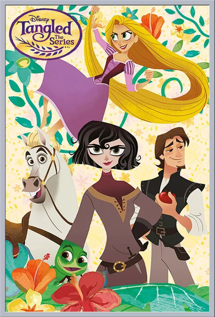 Affiche Rapunzel Série Personnages avec Cadre Argenté Shinsuke 61x91,5cm