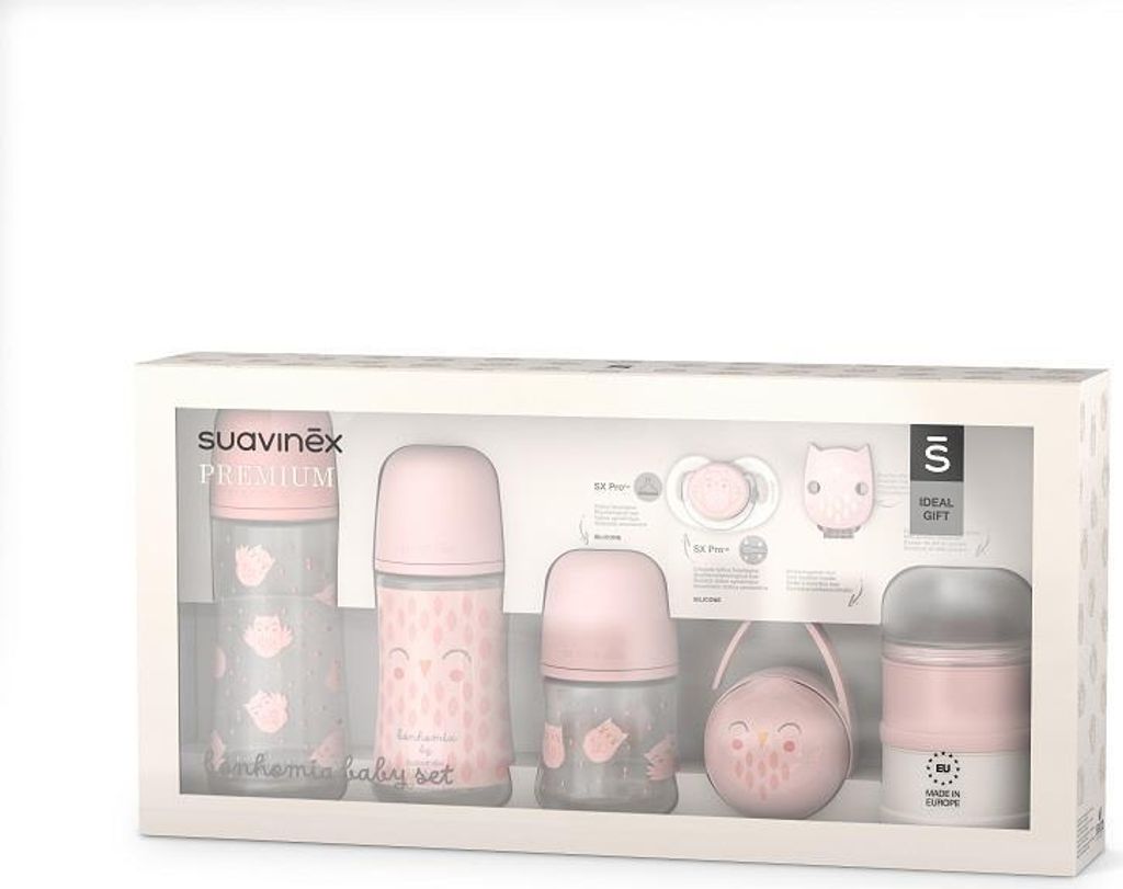Suavinex Premium novorozenecký set Bonhomia růžový Obrázek produktu 