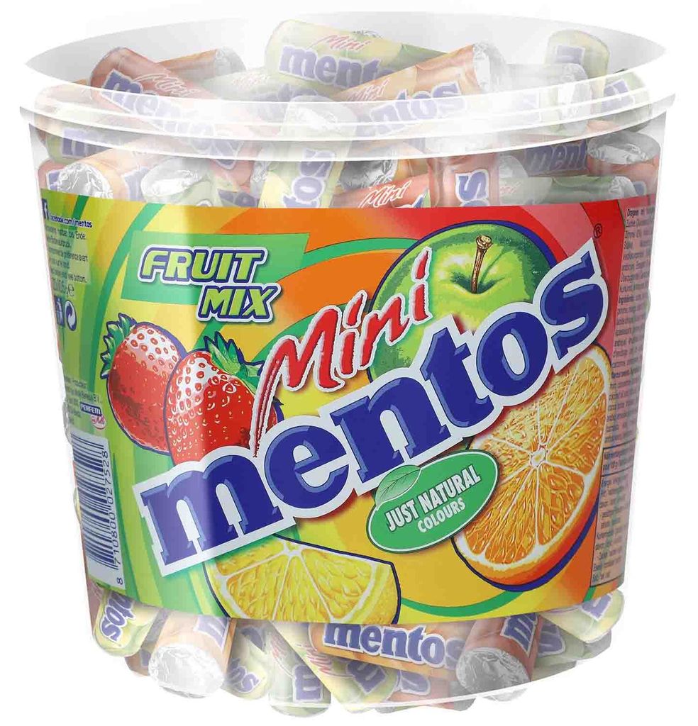 Mentos Mini Fruit Mix Frucht Kaubonbons 120 Stück Produktbild 