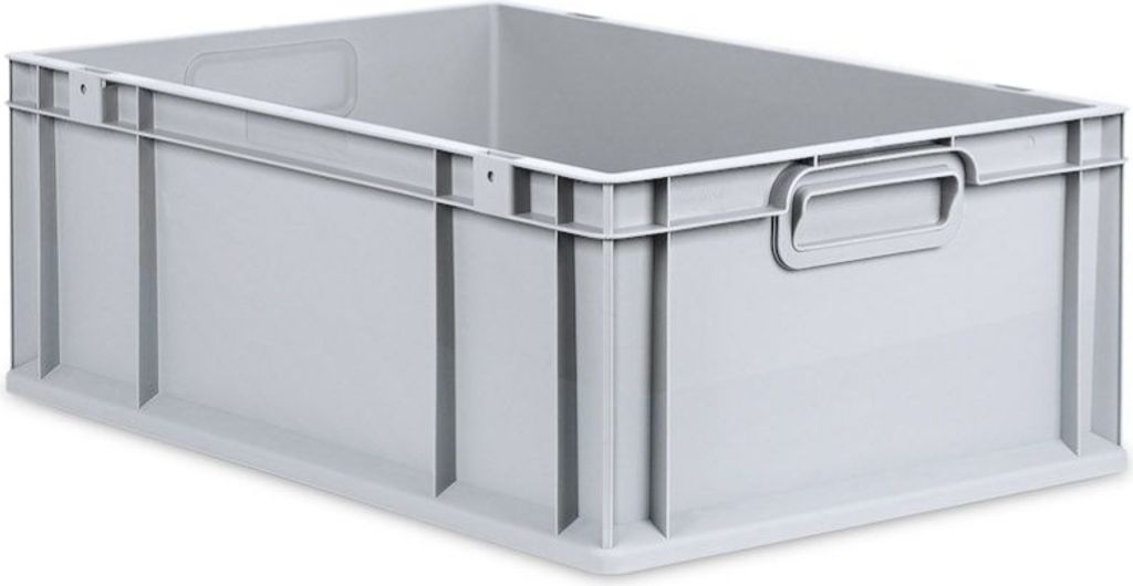 Eurobox NextGen Grip | HxBxT 22x40x60cm | 44 Liter | Griffe geschlossen | Verstärkter Boden | Grau | Eurobehälter, Transportbox, Transportbehält...