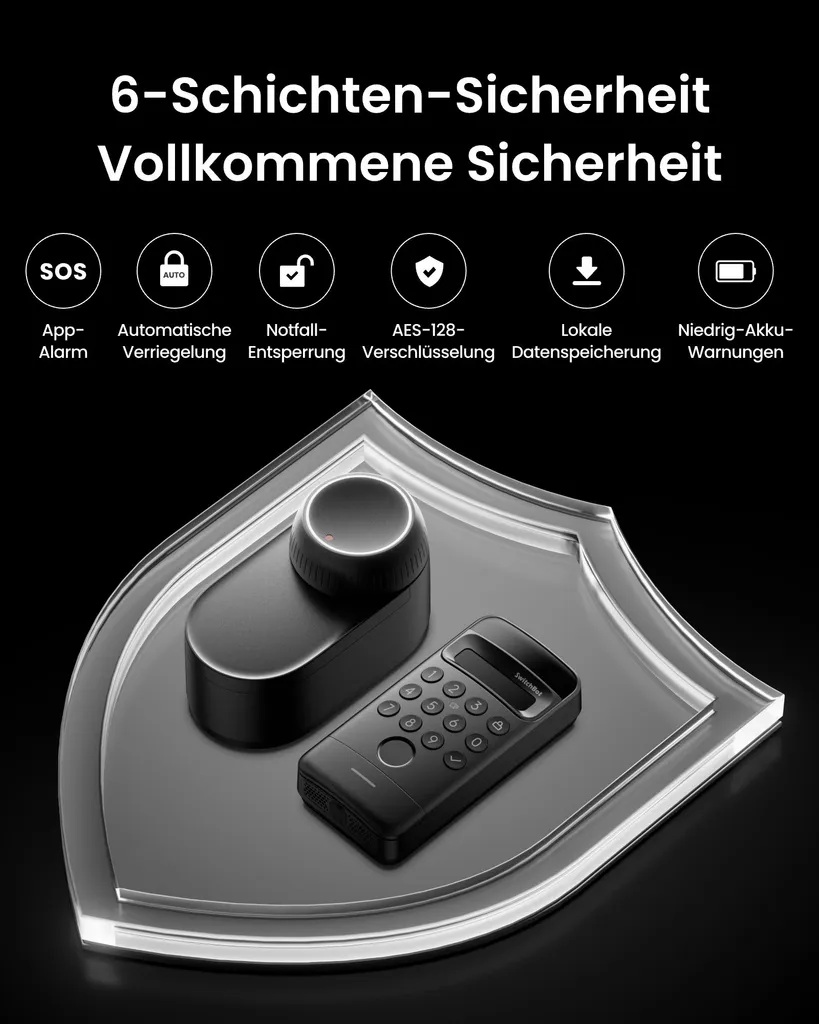 SwitchBot Keypad Vision Noir - Clavier à Code avec Caméra de Sécurité - 3