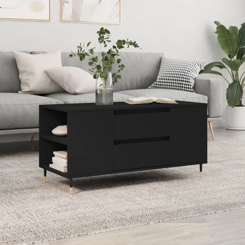 Maison Exclusive: Tavolino da Salotto Nero 102x44,5x50 cm in Legno