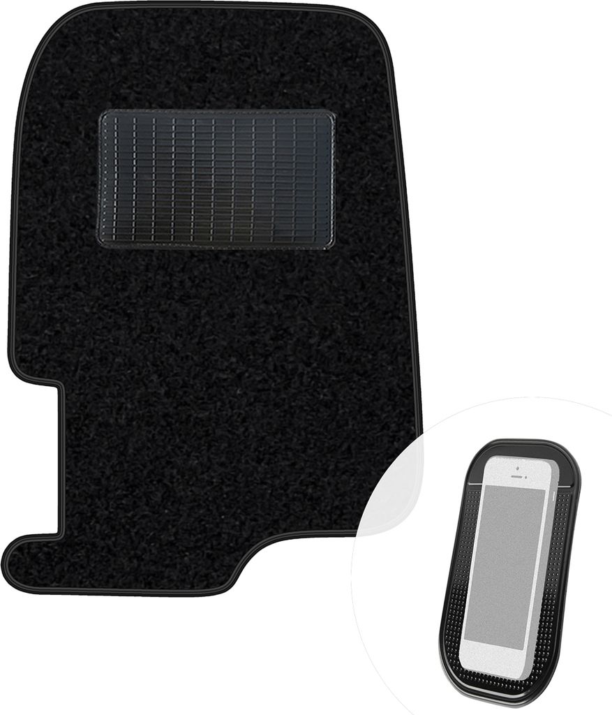 moto-MOLTICO Fahrer Fußmatte Auto Velours Fahrerseite Autoteppiche Schwarz Fahrermatte 1-teilig passend für Honda Civic 1996-2000