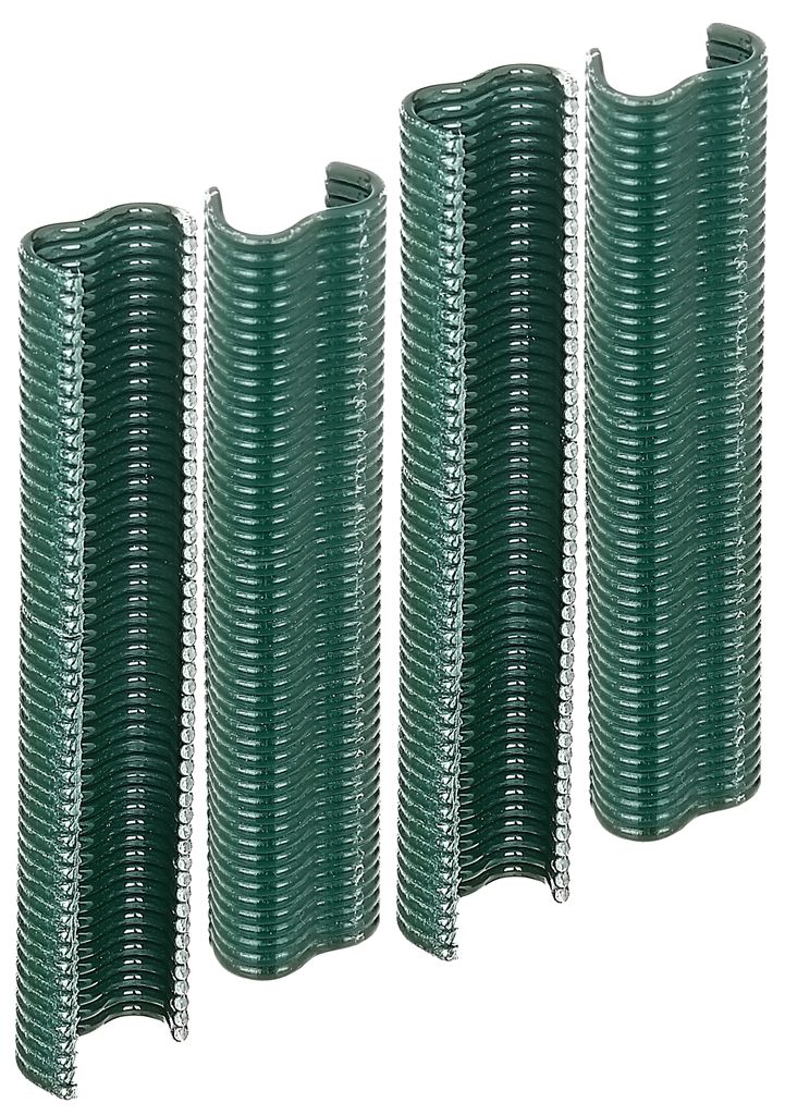 Alberts Drahtklammer | grün kunststoffbeschichtet | Breite 22 mm | 200er Blister | 10er Set