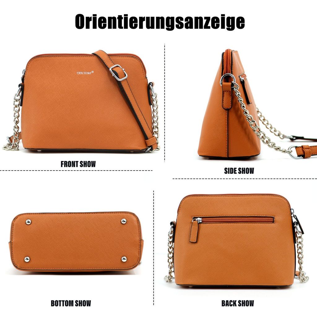 Mofut Damen Kleine Umhängetasche,Kette Schulterriemen Produktbild 7