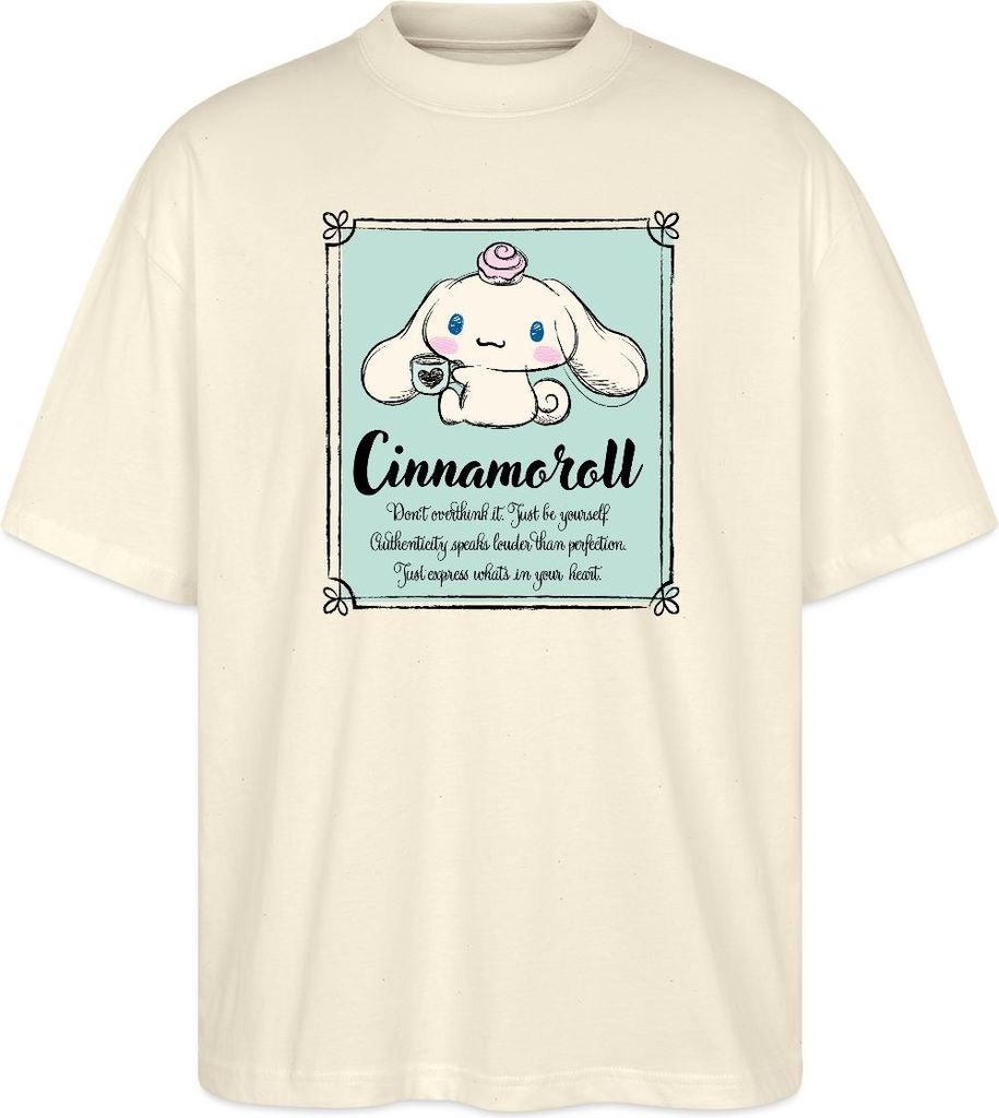 Spreadshirt Cinnamoroll Just Be Yourself Oversize Uni T-Shirt, 3XL, Natur
