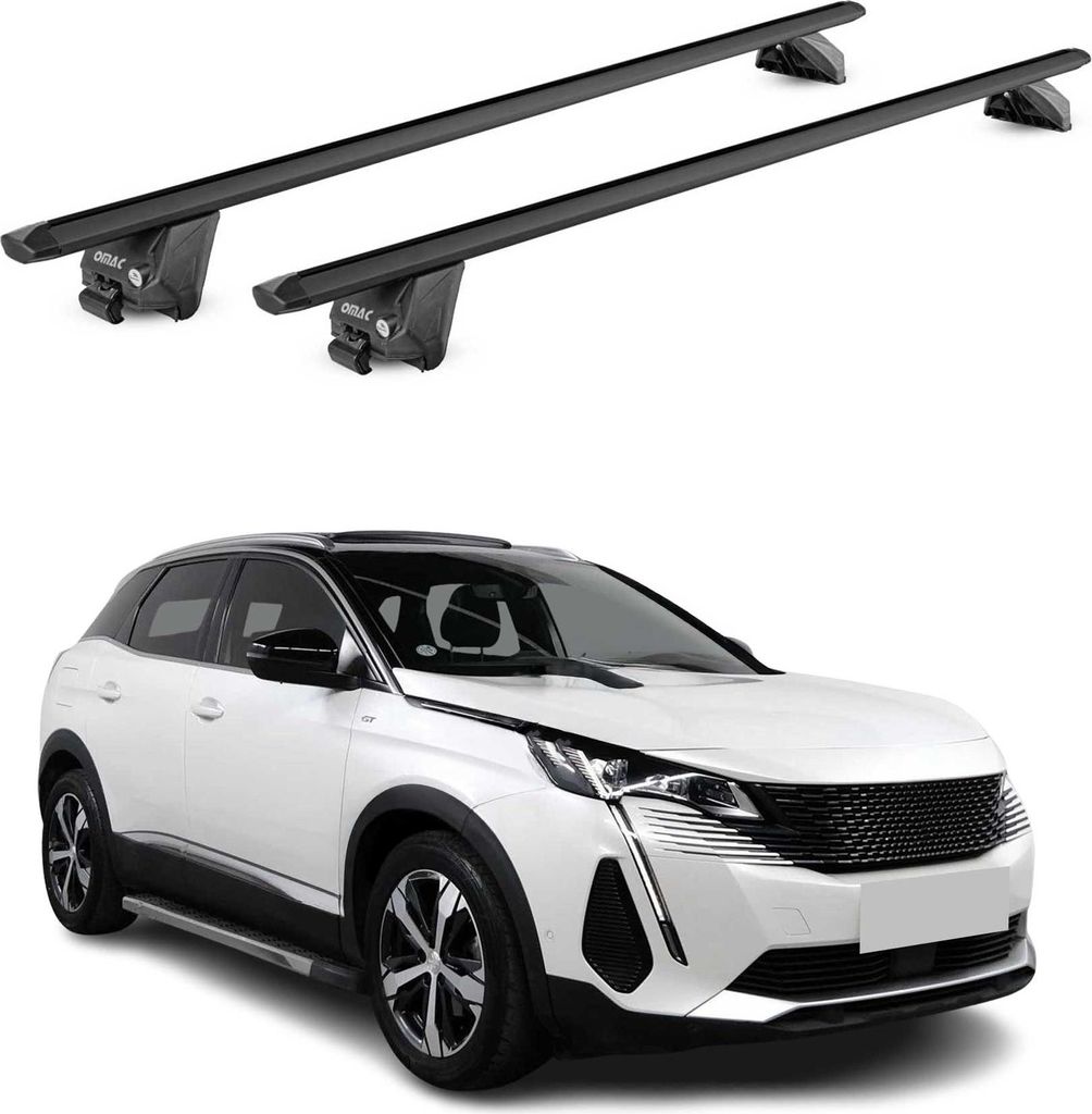 Barres de toit transversales pour Peugeot 3008 2016-2025 Image du produit 