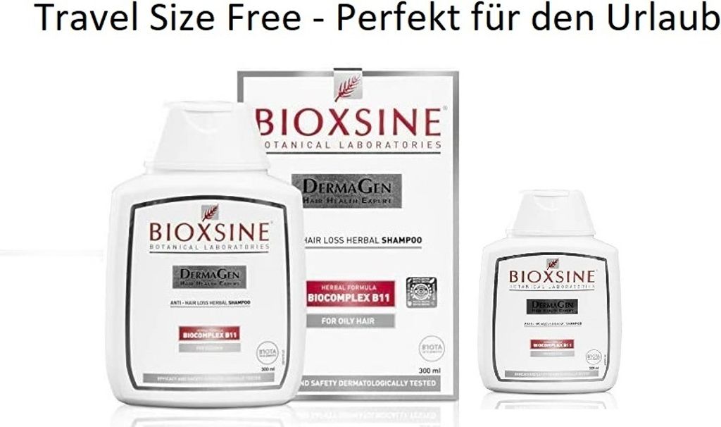 Bioxsine Travel Set Size Shampoo für fettiges Haar für Frau und Mann