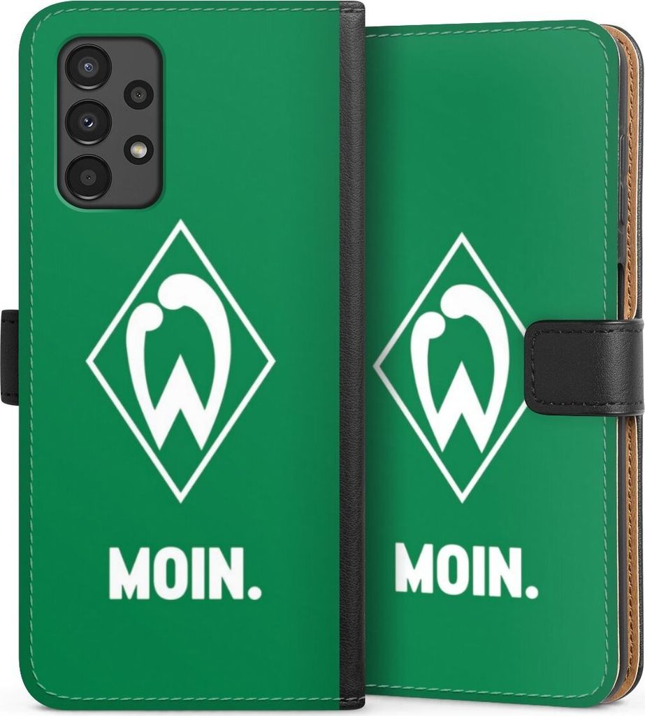 DeinDesign Klapphülle für Samsung Galaxy A13 4G Handytasche Lederhülle Tasche Moin Offizielles Lizenzprodukt SV Werder Bremen