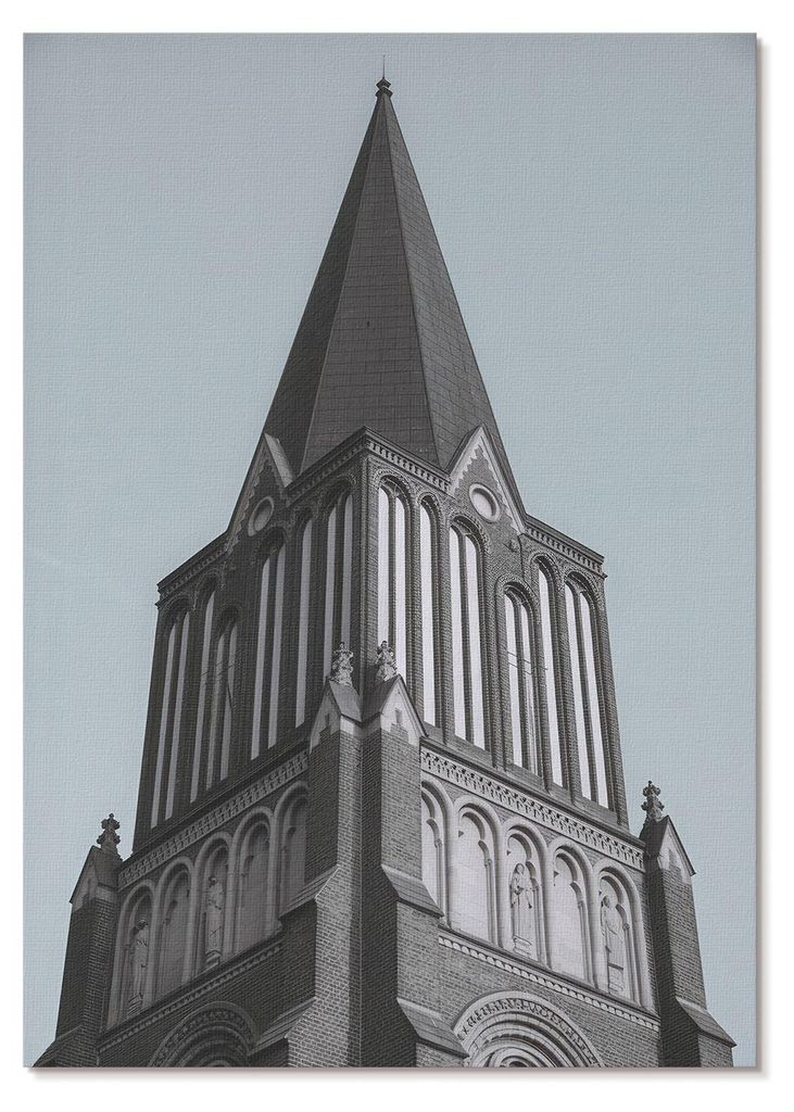 POSTER - 29x42 cm (A3) - Luca "Aero" Romano - Hoch aufragendes gotisches Turm-Einzelhandelsgebäude - Wandbild für Wohnzimmer Schlafzimmer & Flur,...
