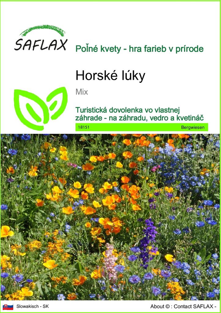 SAFLAX - horské lúky - Mix - 1000 Semená Obrázok produktu 