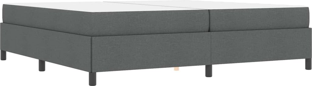 vidaXL Boxspringbett mit Matratze Dunkelgrau 200 x 200 cm Stoff