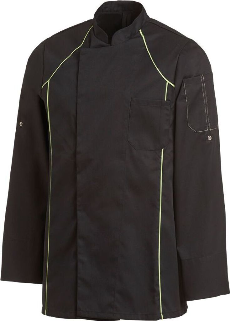 Leiber Kochjacke 12/2524/1087 Schwarz/Hellgrün-XS