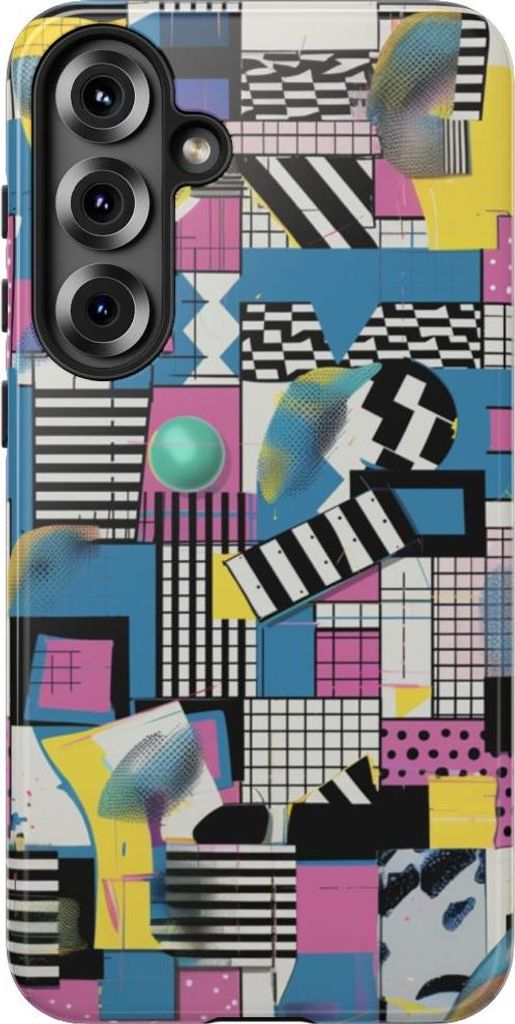 Buntes geometrisches Muster – Hülle Kompatibel mit Samsung Galaxy S25 Plus
