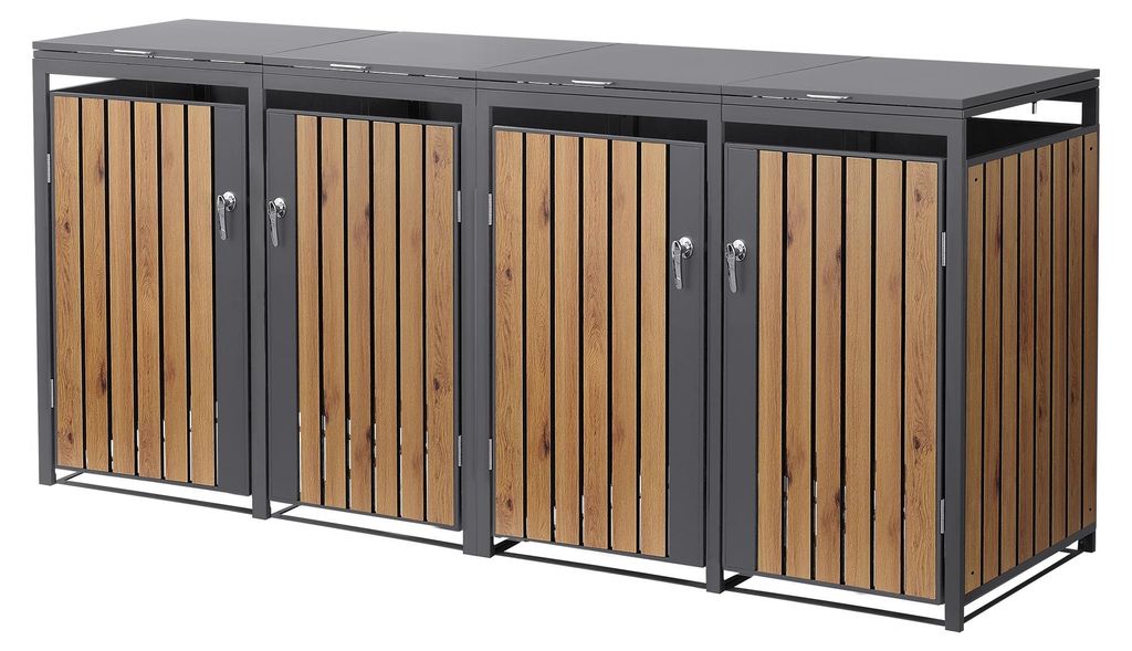 ML-Design, box na kontajnery na odpad, pre 4 kontajnery, Obrázok produktu 