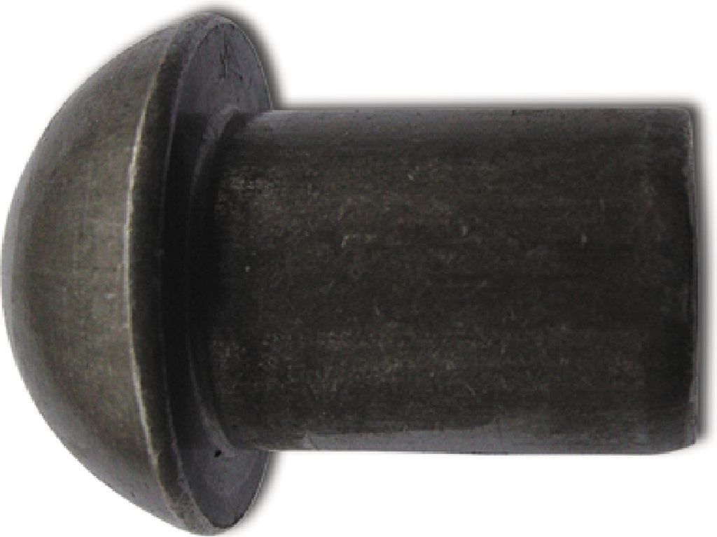 Hammerkopfniete / Halbrundniete  DIN124 12x16 Stahl blank Produktbild 1