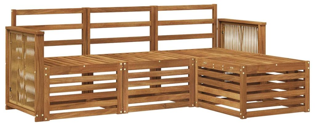 Outdoor-Sofagarnitur 4 pcs Natur
