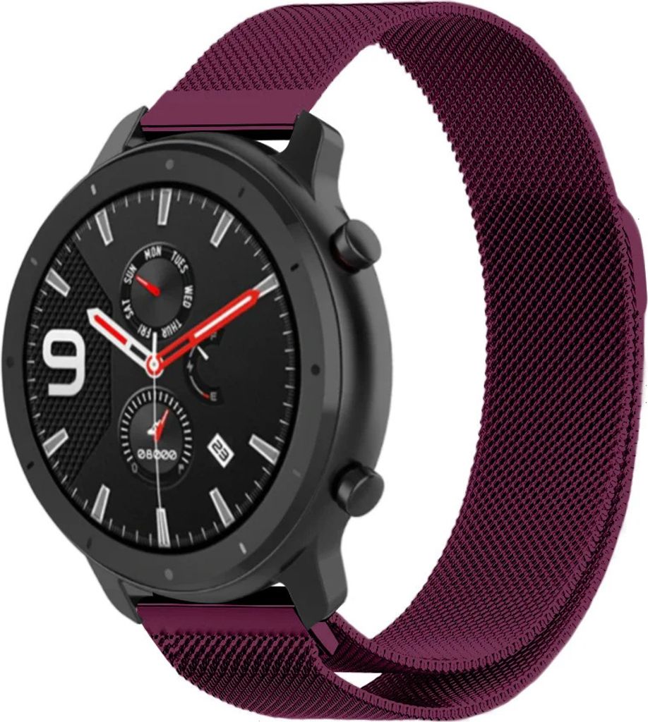 Strap-It Xiaomi Amazfit GTR Milanese Armband (Lila) Produktbild 