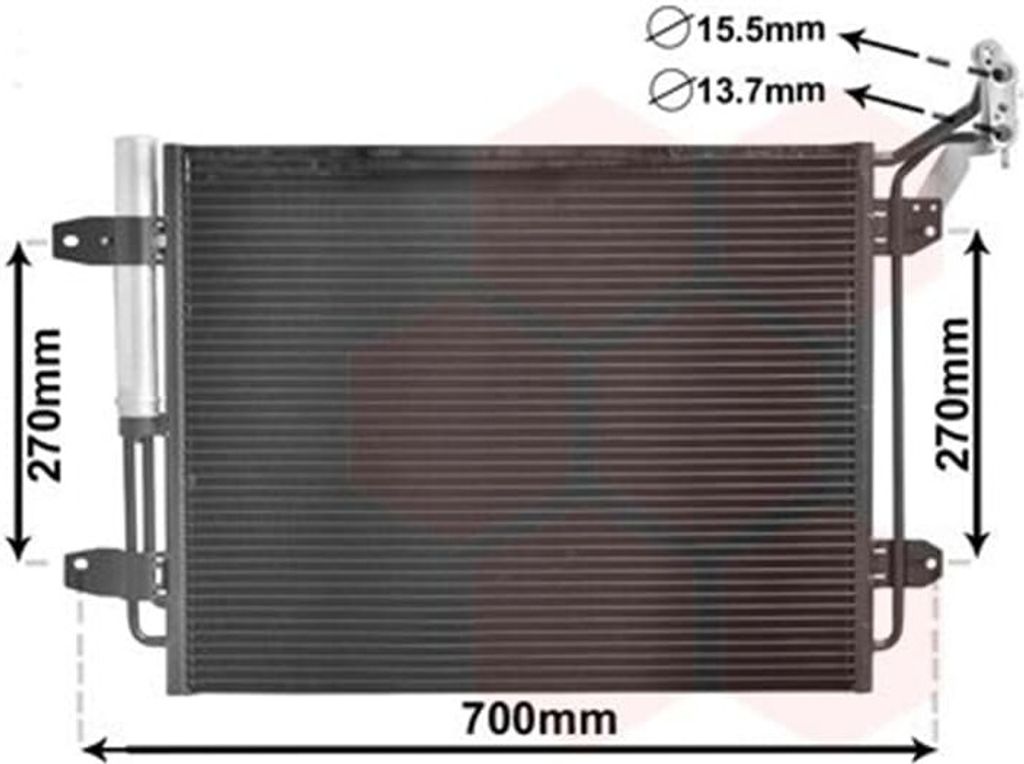 VAN WEZEL 58005291 Kondensator Klimaanlage Klimakondensator für VW TIGUAN (5N) +Trockner