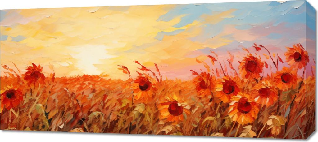 Bild 90x40cm Flammen der Dämmerung