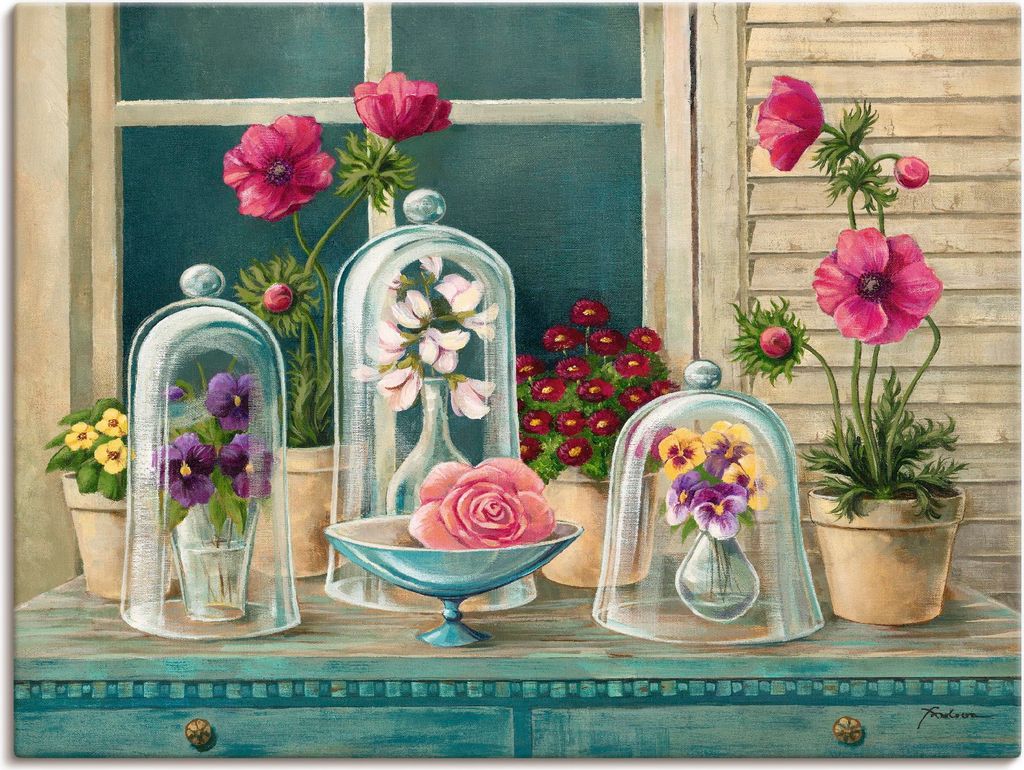 ARTland Leinwandbild Kollektion mit Blumen Größe: 40x30 cm
