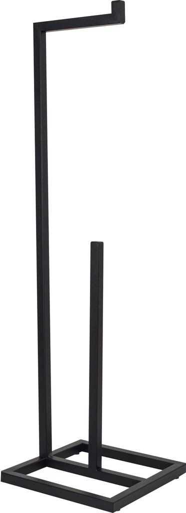 SEPIO Toilettenpapierhalter Stehend, Badezimmer Toilettenpapierhalter Schwarz 68x20x20cm