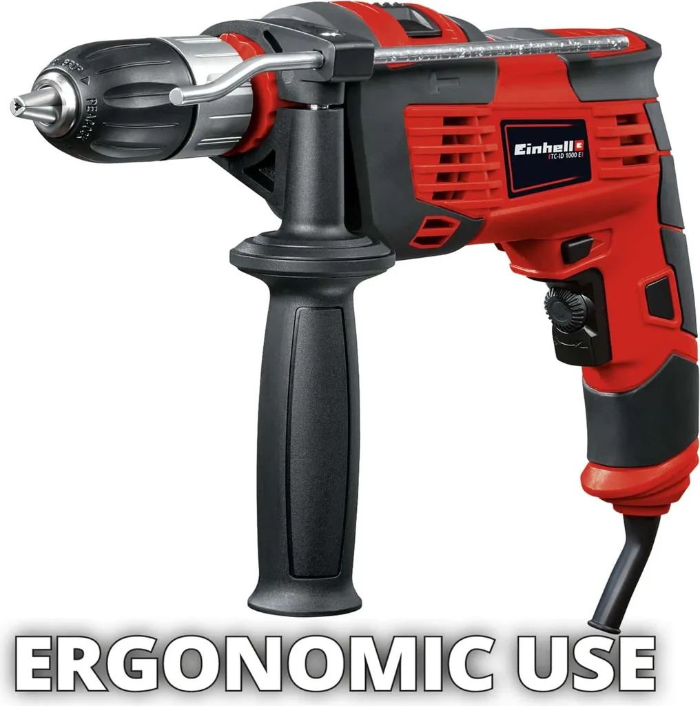 Perceuse à percussion filaire Einhell TC-ID 1000 E pour béton et bois - 18