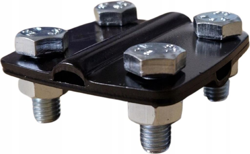 Blitzschutz-Kreuzverbinder für Draht und Band 4 x M8 s -25 SCHWARZ