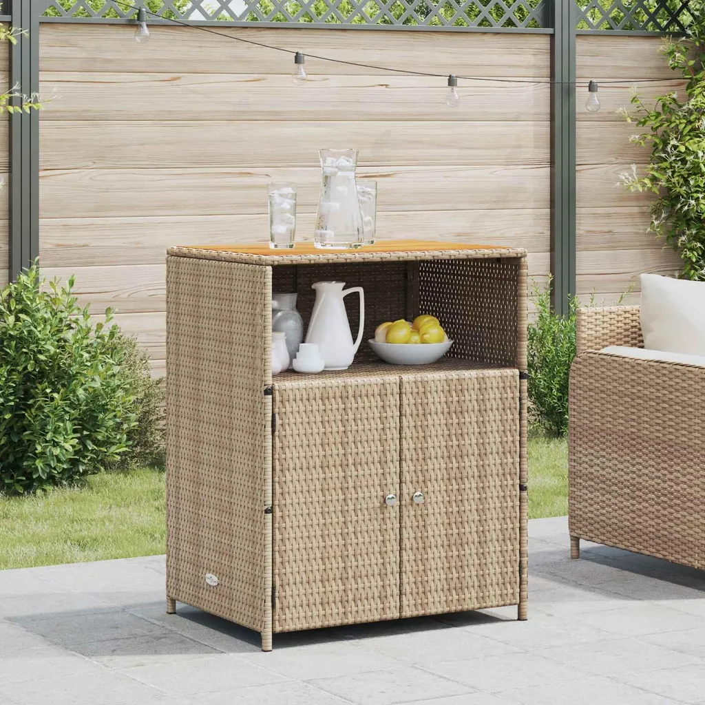 Armadio Outdoor vidaXL 70x50x87 cm | Acciaio e Rattan Sintetico - 2