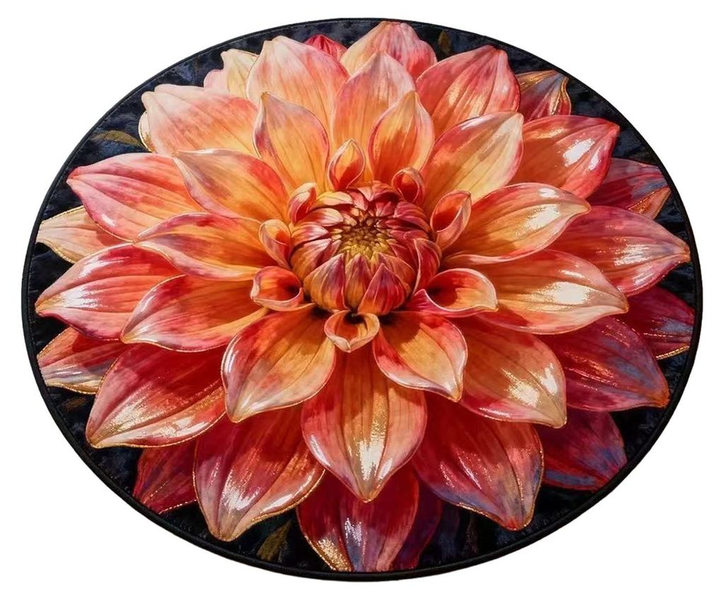 Fußmatte mit 3D-Blumenmuster, schnelltrocknend, wasserabsorbierend, rutschfest, rutschfest, für Bad, Schlafzimmer oder andere Wohnbereiche