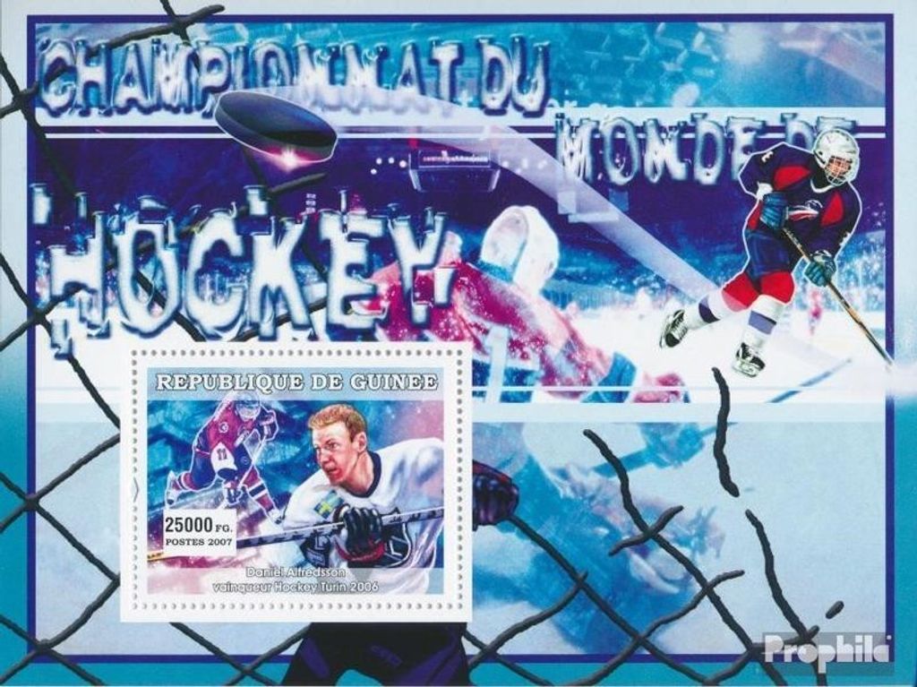 Briefmarken Guinea 2007 Mi Block 1148 (kompl. Ausgabe) postfrisch Eishockey