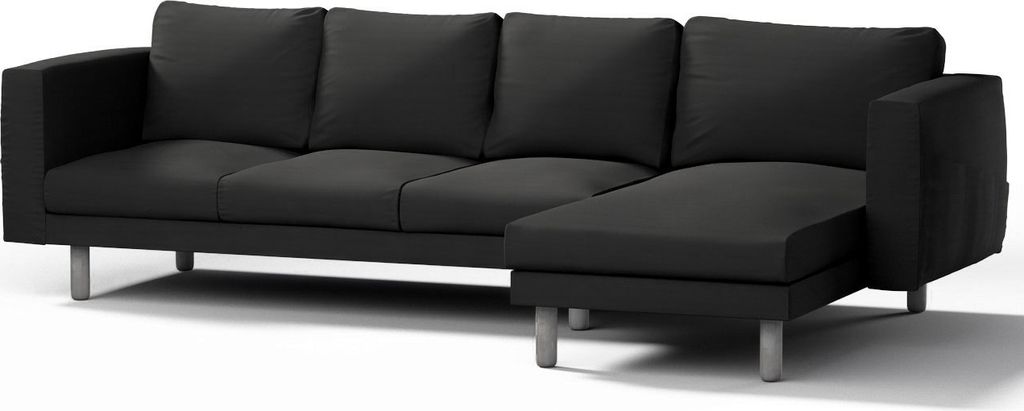 Dekoria Bezug für Norsborg 4-Sitzer Sofa mit Recamiere, anthrazit, Norsborg Bezug für 4-Sitzer Sofa mit Recamiere