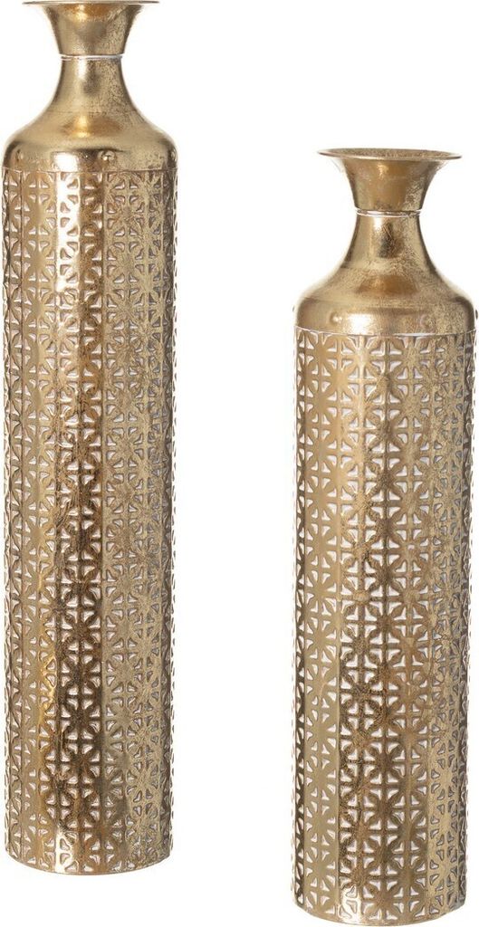 Vase Kairo, gold, Metall, 16,5x80 cm Produktbild 4