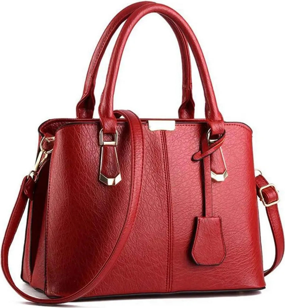 Sac Femme Spacieux et Résistant en Cuir Synthétique Style Safari