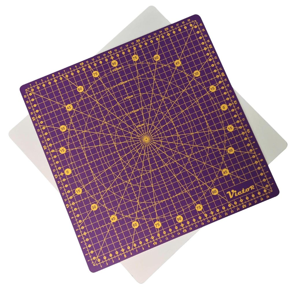 Victor drehbare schneidematte selbstheilend in 32x32cm, geignet zum nähen und basteln (Violett, 32 x 32 cm)