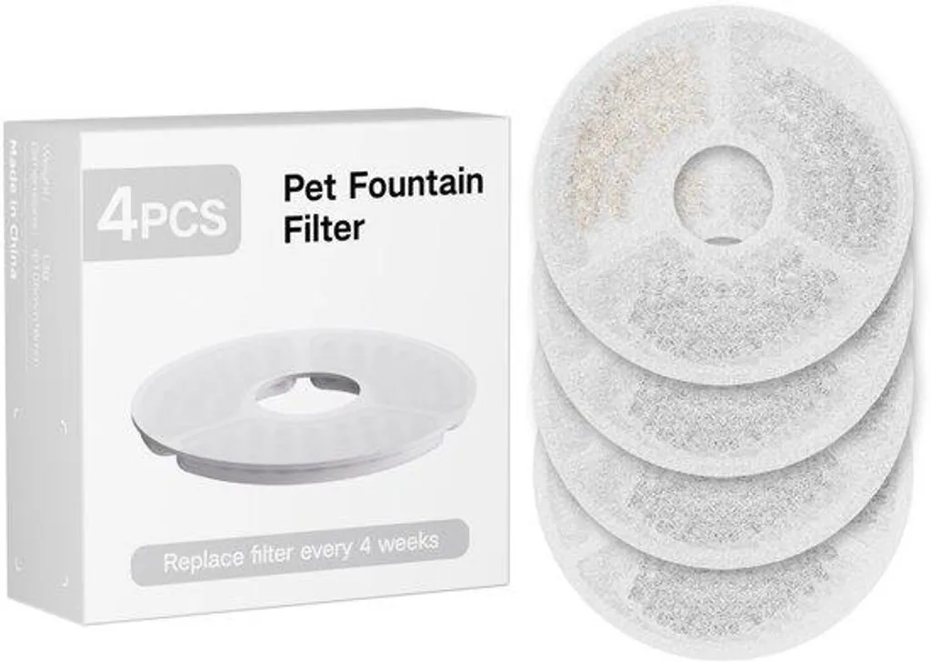 Filtres triple filtration pour chat - Charbon actif haute densité x4