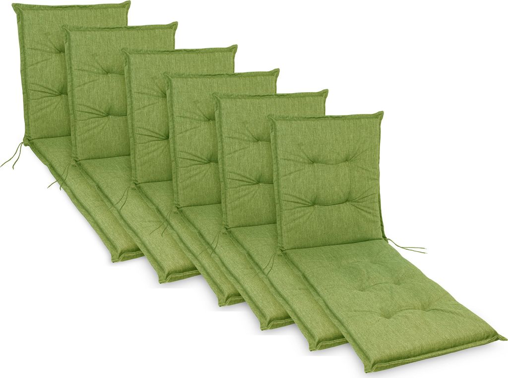 sunnypillow 6 Stück Liegenauflage 190 x 60 Auflage Polster für Gartenmöbel extra dick 9cm Polsterauflagen für Gartenliege Sonnenliege Liegestuh...