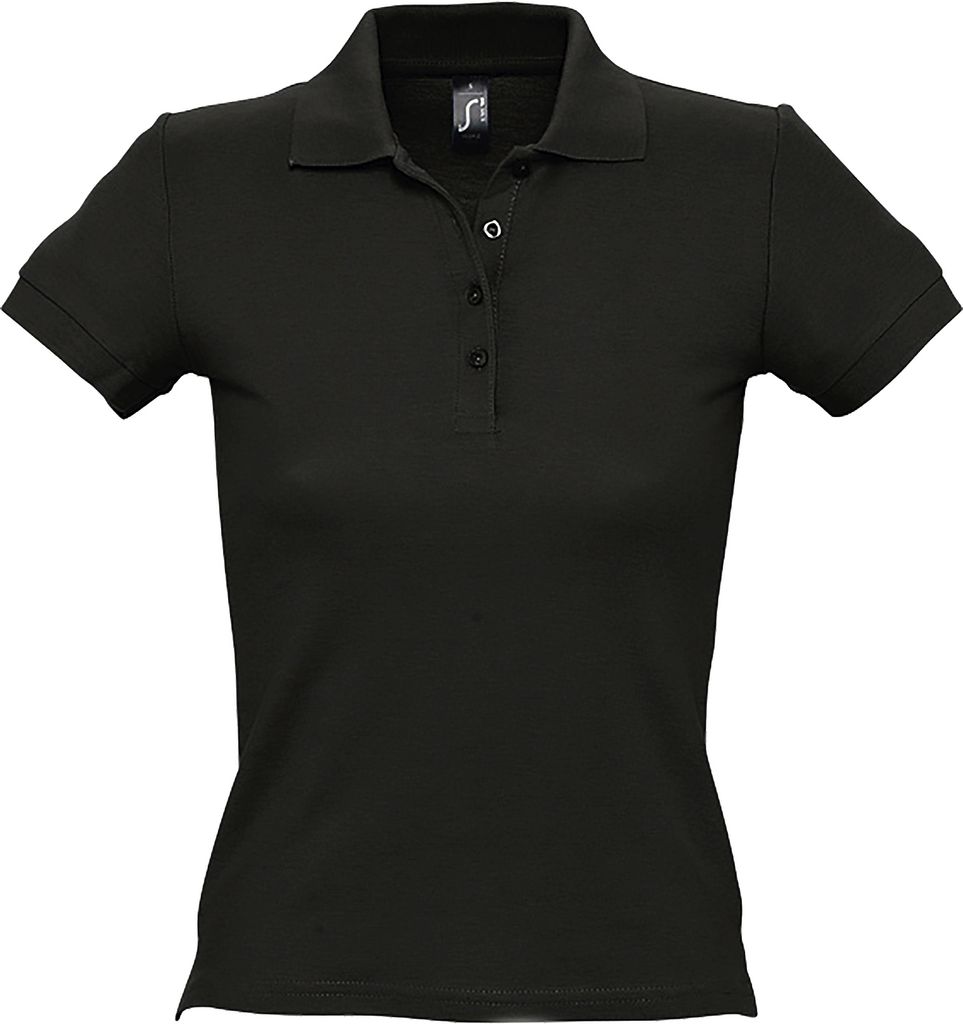 SOLS - "People" Poloshirt für Damen kurzärmlig PC319 (Large) (Schwarz)