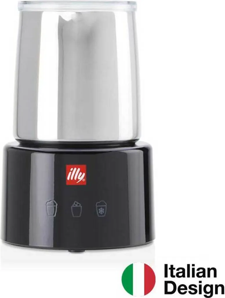 Mousseur à Lait Inox 250ml Illy avec Fonctions Mousse Chaude et Froide