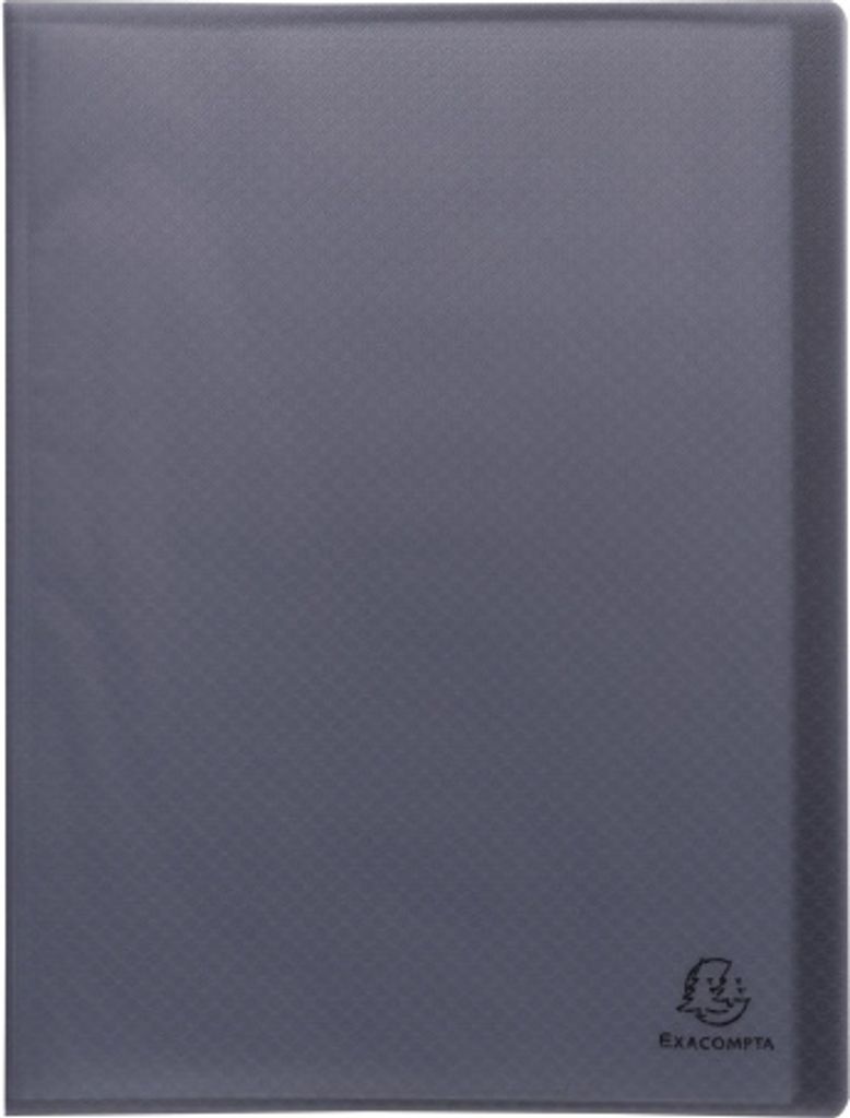 Exacompta 15x Sichtmappe A4, 50 Hüllen, RC-PP mittelfest, Opak Schwarz - 78551E