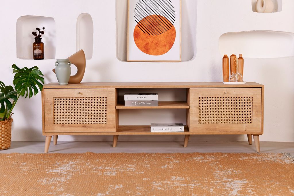 Skye Decor, Hazeran 180, TV-Schränke, Eiche, 180 x 55 x 41 Produktbild 