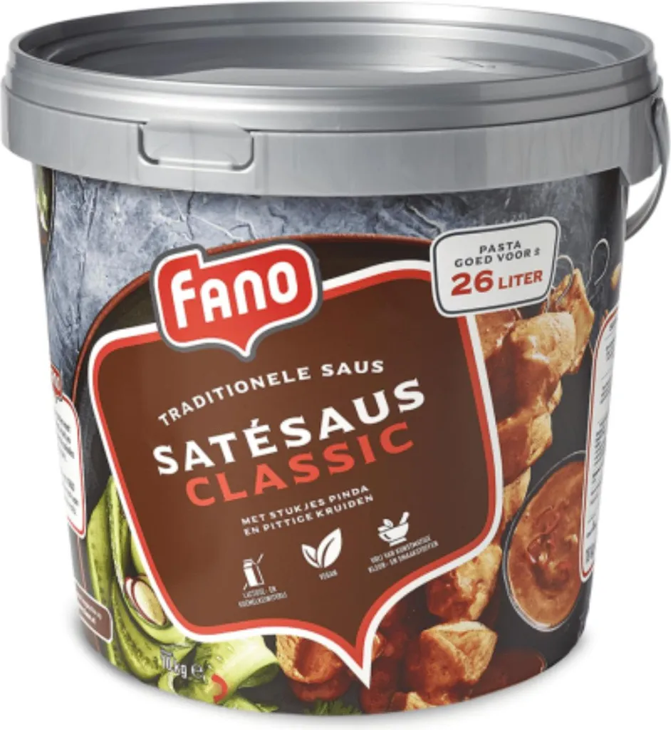 Sauce Satay Fano 10 kg - Texture Crémeuse et Goût Intense de Cacahuète