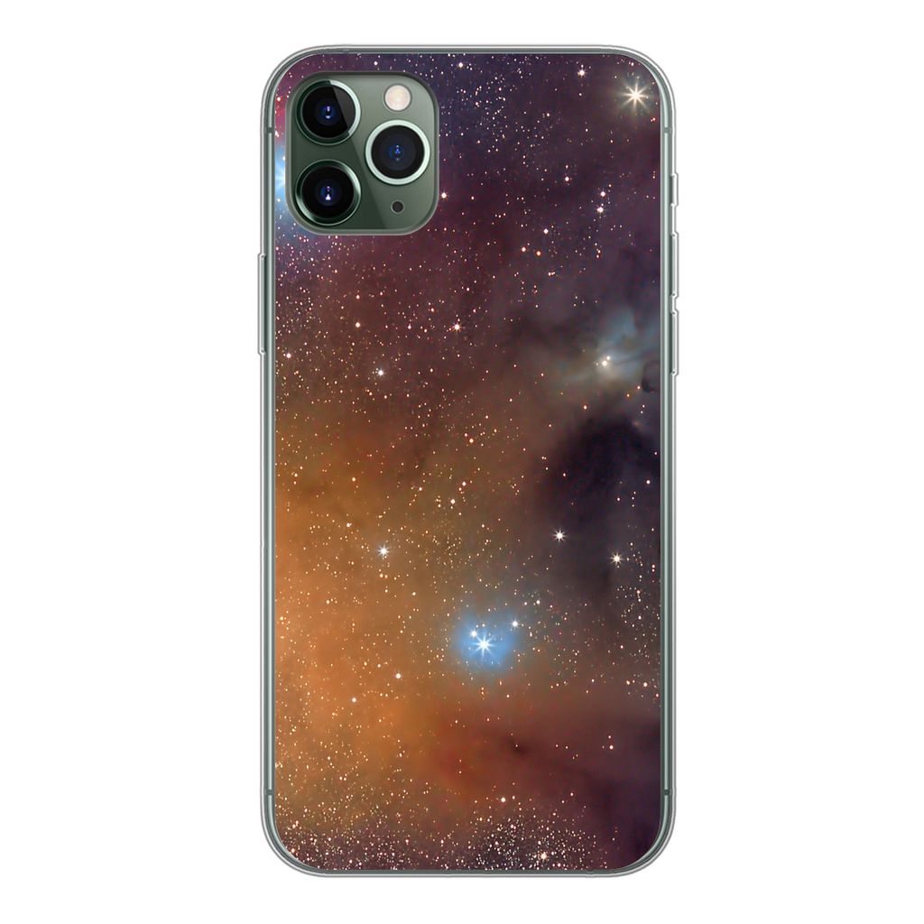 MuchoWow Handyhülle Schutzhülle Hülle für iPhone 11 Pro Max Universum - Sterne - Farben - Jungen - Mädchen - Kinder Silikon Softcase Handy H...