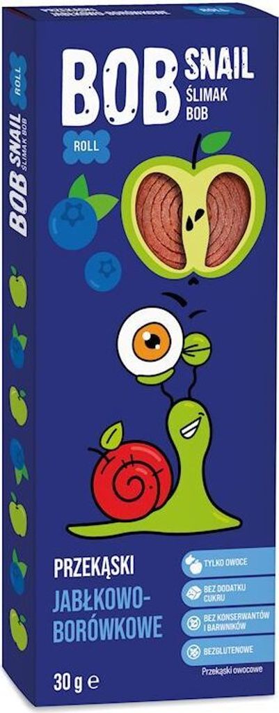 SNACK-ROLL APFEL – HEIDELBEERE OHNE ZUCKERZUSATZ GLUTENFREI Produktbild 