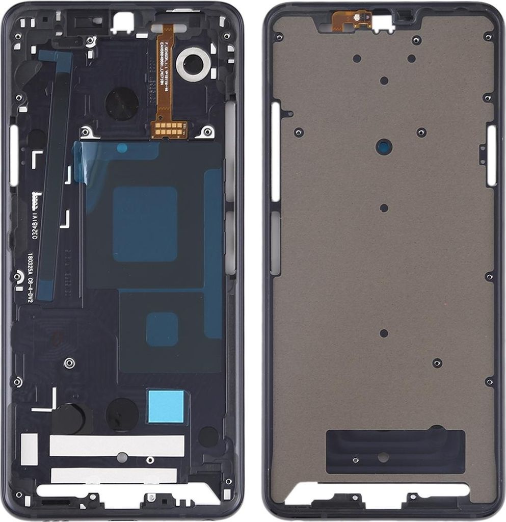 Gehäuse Rahmen Mittelrahmen Front Housing kompatibel für LG G7 ThinQ Schwarz